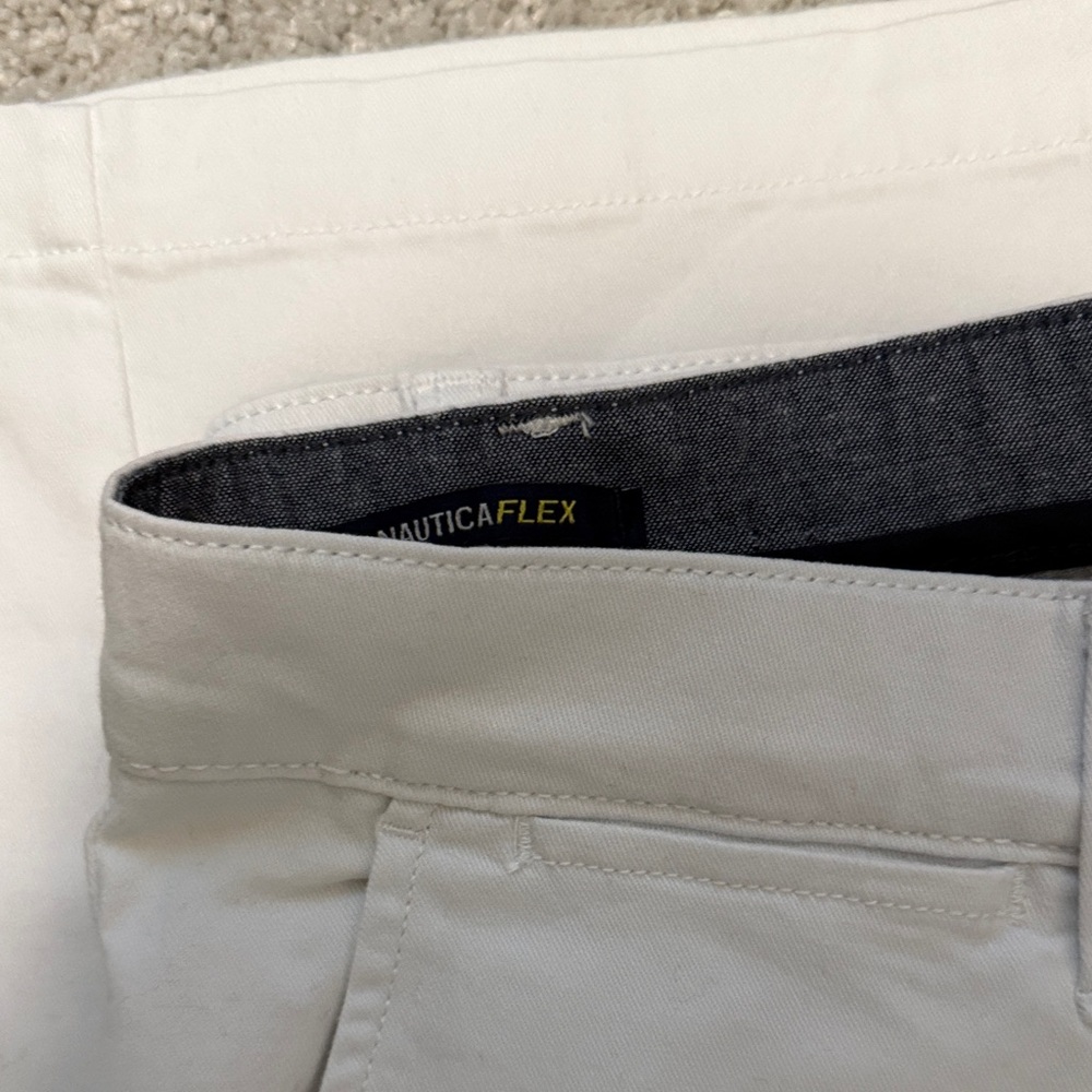 Nautica Classic Fit Cream Trousers - Picture 3 of 6